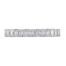 06507311 - Platinum 2.50ct Emerald Cut Diamond Claw Set Full Eternity Ring