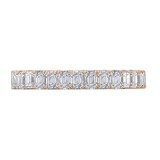 Mappin & Webb 18ct Rose Gold 2.50ct Emerald Cut Diamond Claw Set Full Eternity Ring