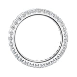 Mappin & Webb 18ct White Gold 2.50ct Emerald Cut Diamond Claw Set Full Eternity Ring