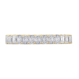 06507317 - 18ct Yellow Gold 2.50ct Emerald Cut Diamond Claw Set Full Eternity Ring