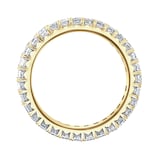 Mappin & Webb 18ct Yellow Gold 2.50ct Emerald Cut Diamond Claw Set Full Eternity Ring