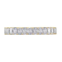 06507318 - 18ct Yellow Gold 2.50ct Emerald Cut Diamond Claw Set Full Eternity Ring
