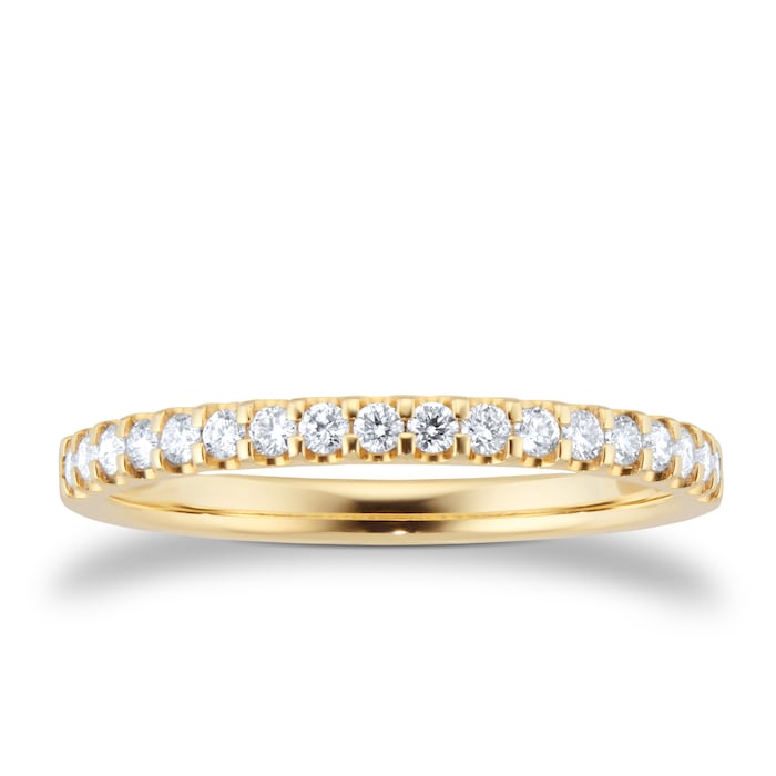 Goldsmiths 9ct Yellow Gold 0.25ct Diamond Stacker Eternity Ring