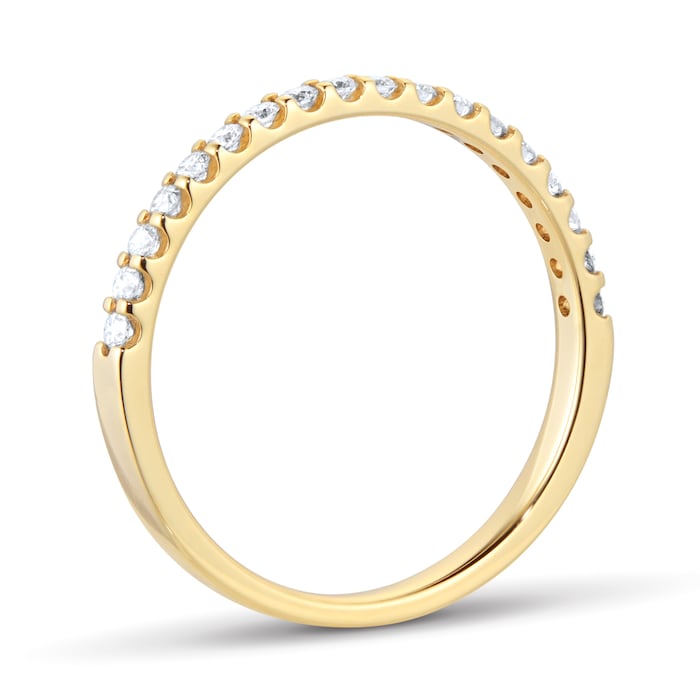 Goldsmiths 9ct Yellow Gold 0.25ct Diamond Stacker Eternity Ring