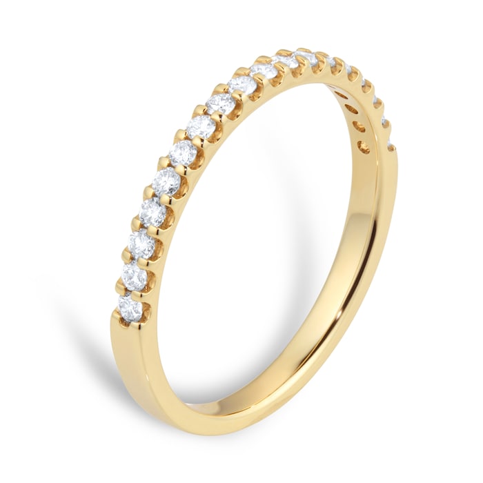 Goldsmiths 9ct Yellow Gold 0.25ct Diamond Stacker Eternity Ring