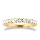 Goldsmiths 18ct Yellow Gold 0.50ct Diamond Claw Set Eternity Ring