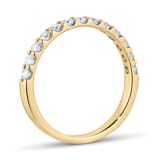 Goldsmiths 18ct Yellow Gold 0.50ct Diamond Claw Set Eternity Ring