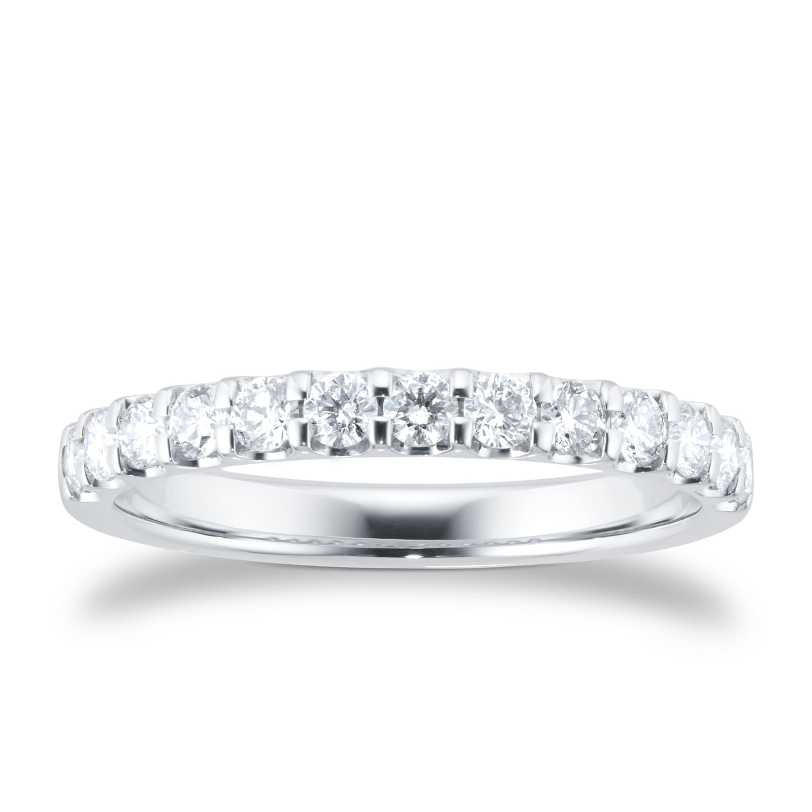 Goldsmiths Platinum 0.50ct Diamond Claw Set Eternity Ring - Ring Size P Goldsmiths Platinum 0.50ct Diamond Claw Set Eternity Ring - Ring Size P