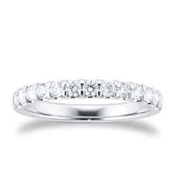 06507335 - Platinum 0.50ct Diamond Claw Set Eternity Ring