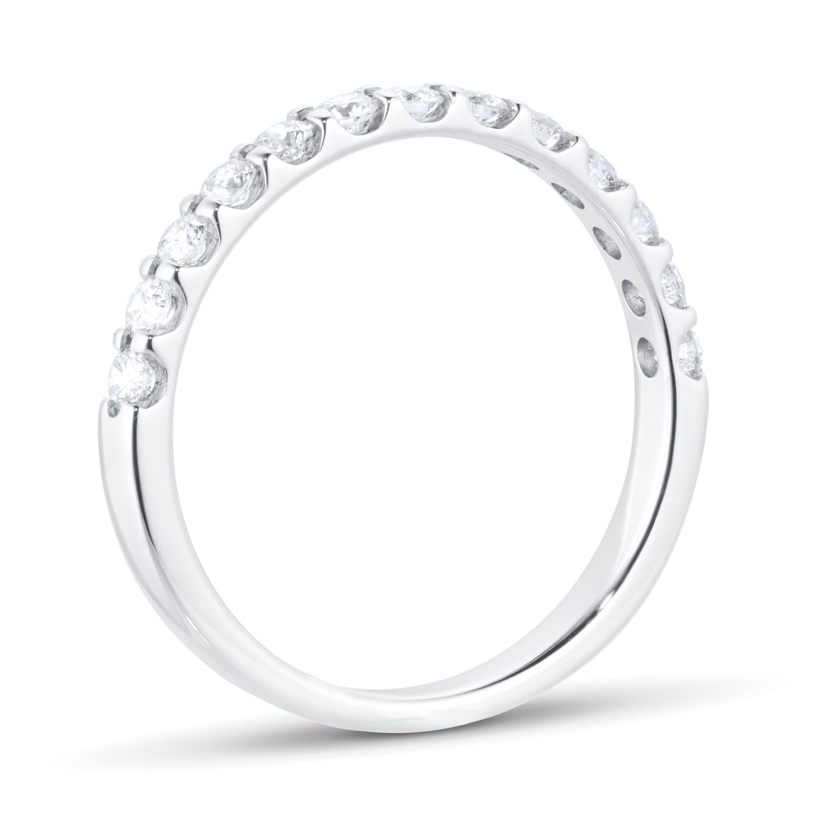 Goldsmiths Platinum 0.50ct Diamond Claw Set Eternity Ring - Ring Size P Goldsmiths Platinum 0.50ct Diamond Claw Set Eternity Ring - Ring Size P