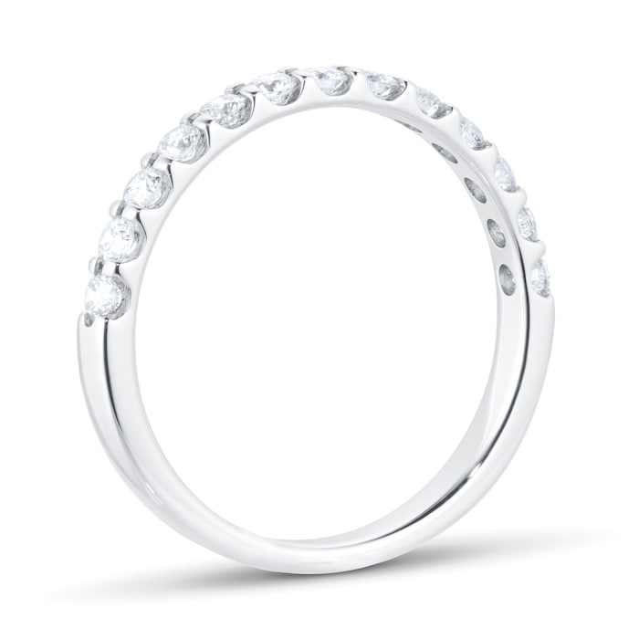 Goldsmiths Platinum 0.50ct Diamond Claw Set Eternity Ring