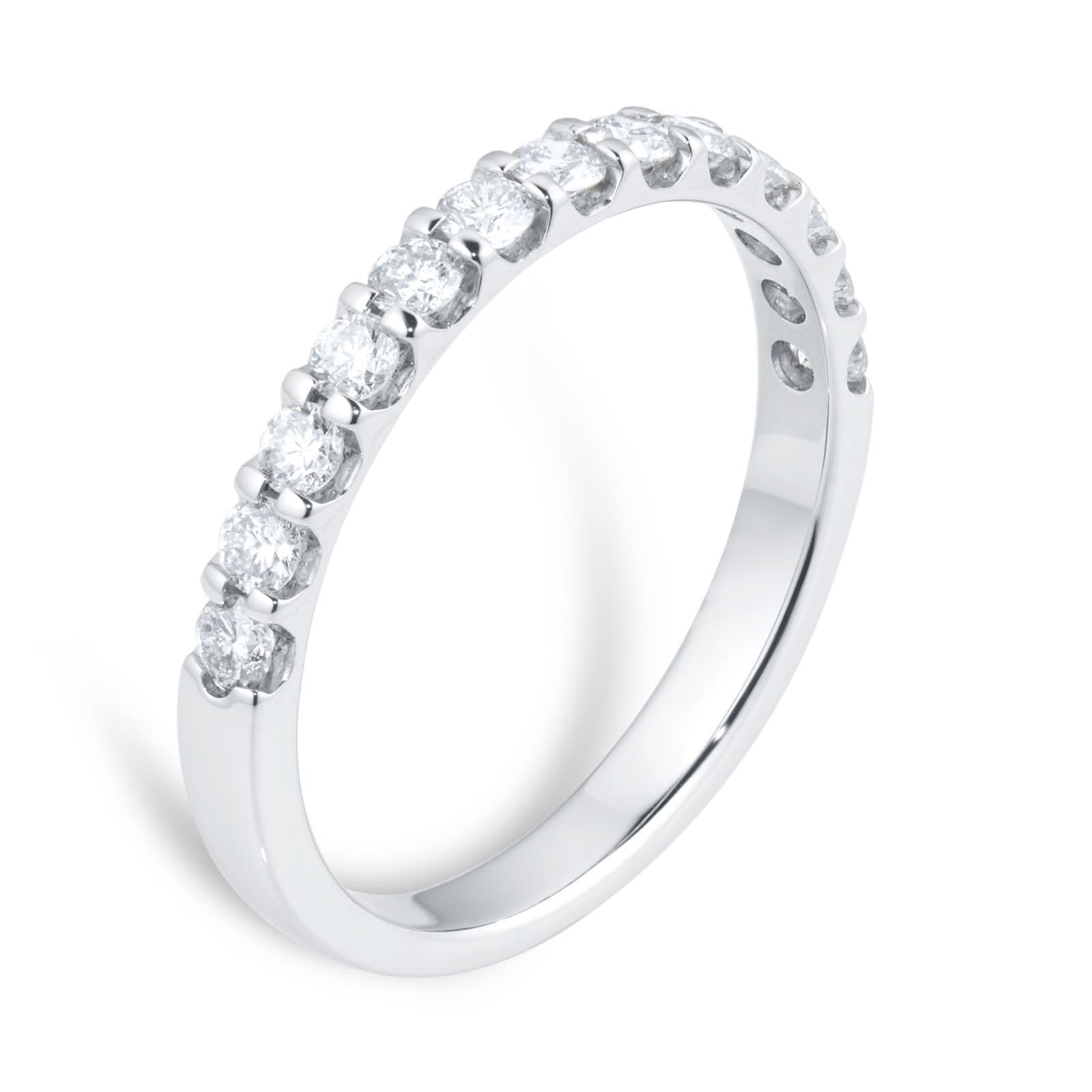 Goldsmiths Platinum 0.50ct Diamond Claw Set Eternity Ring - Ring Size P Goldsmiths Platinum 0.50ct Diamond Claw Set Eternity Ring - Ring Size P