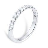 Goldsmiths Platinum 0.50ct Diamond Claw Set Eternity Ring