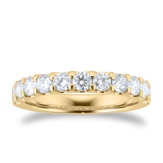 Goldsmiths 18ct Yellow Gold 1.00ct Diamond Claw Set Eternity Ring Goldsmiths 18ct Yellow Gold 1.00ct Diamond Claw Set Eternity Ring