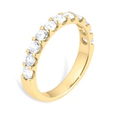 Goldsmiths 18ct Yellow Gold 1.00ct Diamond Claw Set Eternity Ring