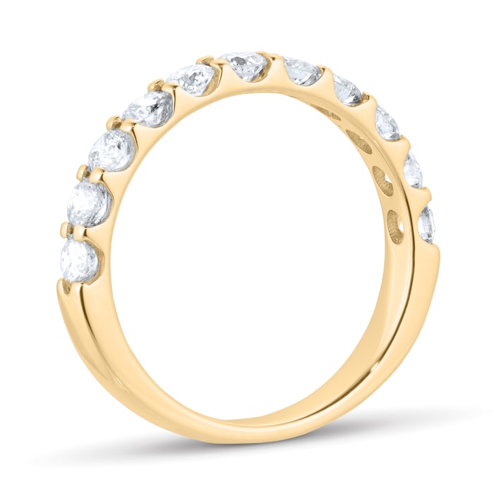 Goldsmiths 18ct Yellow Gold 1.00ct Diamond Claw Set Eternity Ring