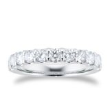 Goldsmiths Platinum 1.00ct Diamond Claw Set Eternity Rings