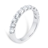 Goldsmiths Platinum 1.00ct Diamond Claw Set Eternity Rings