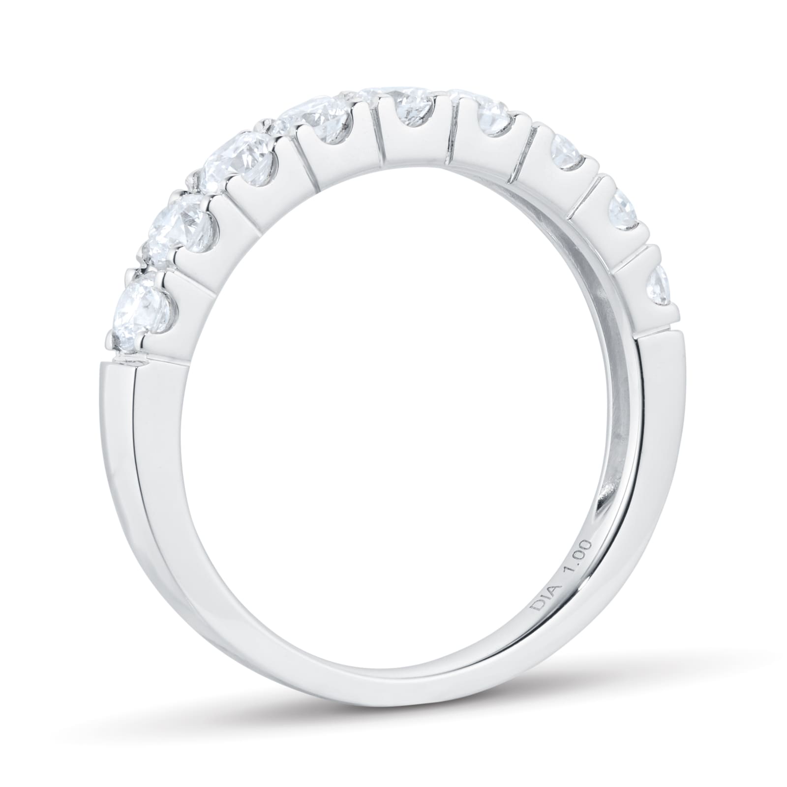 Mappin & Webb Platinum 1.00cttw Diamond Claw Set Eternity Ring - Ring Size J