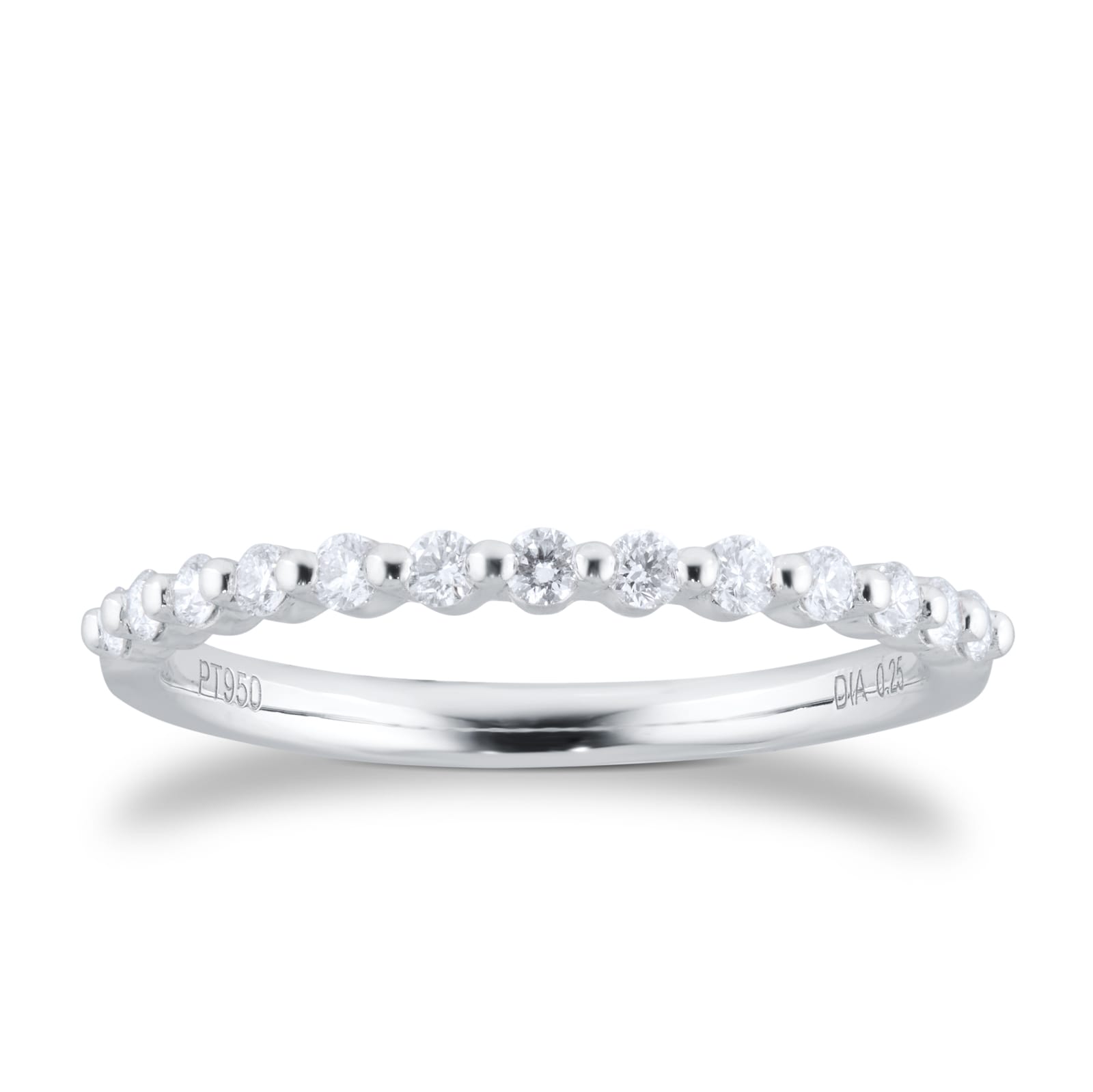 Goldsmiths Platinum 0.25cttw Diamond Stacker Eternity Ring - RingSize P Goldsmiths Platinum 0.25cttw Diamond Stacker Eternity Ring - RingSize P