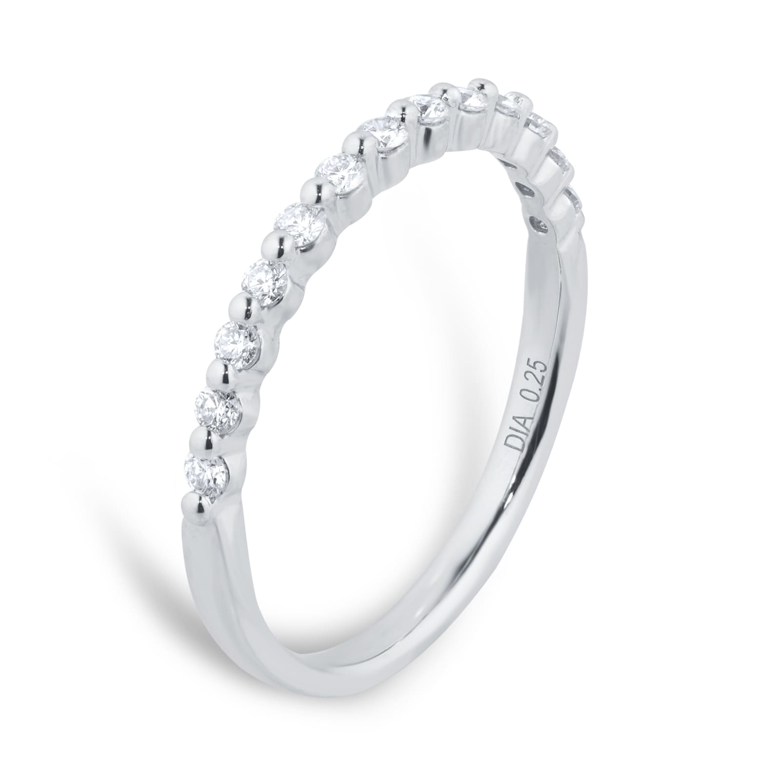 Goldsmiths Platinum 0.25cttw Diamond Stacker Eternity Ring - RingSize P Goldsmiths Platinum 0.25cttw Diamond Stacker Eternity Ring - RingSize P