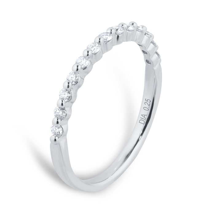 Goldsmiths Platinum 0.25cttw Diamond Stacker Eternity Ring