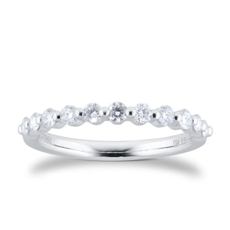 Goldsmiths Platinum 0.50cttw Diamond Stacker Eternity Ring