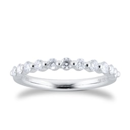 06507362 - Platinum 0.50cttw Diamond Stacker Eternity Ring