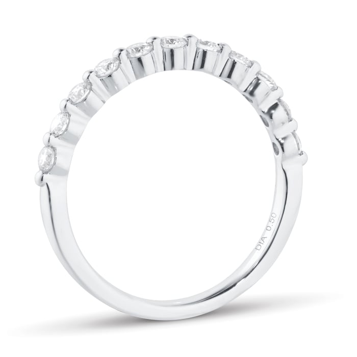 Goldsmiths Platinum 0.50cttw Diamond Stacker Eternity Ring