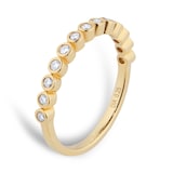 Goldsmiths 18ct Yellow Gold 0.25cttw Diamond Round Bezel Eternity Ring