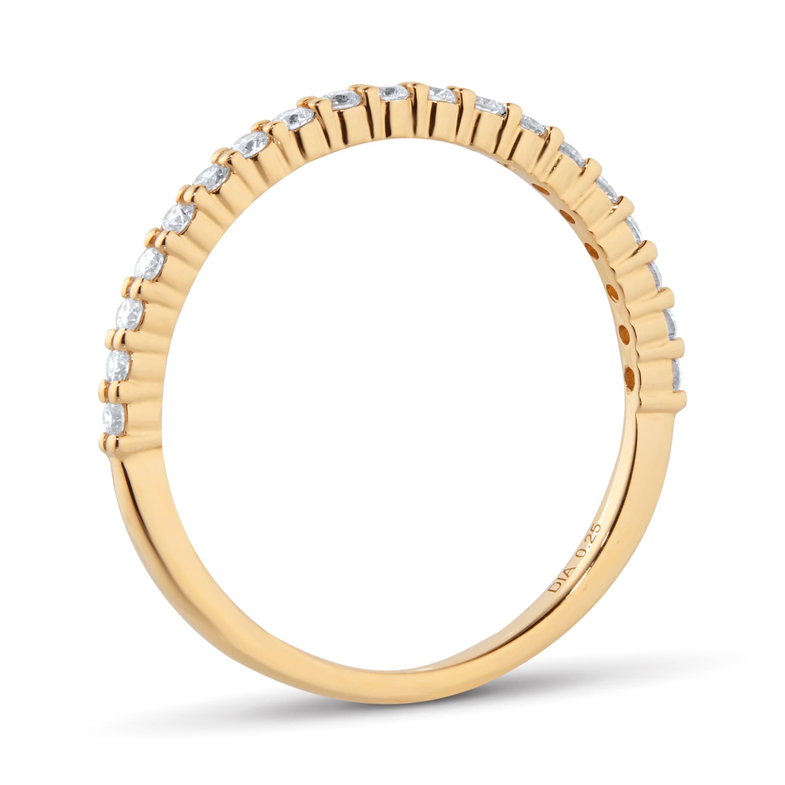 Goldsmiths 18ct Yellow Gold 0.25cttw Diamond Double Prong Eternity Ring Goldsmiths 18ct Yellow Gold 0.25cttw Diamond Double Prong Eternity Ring