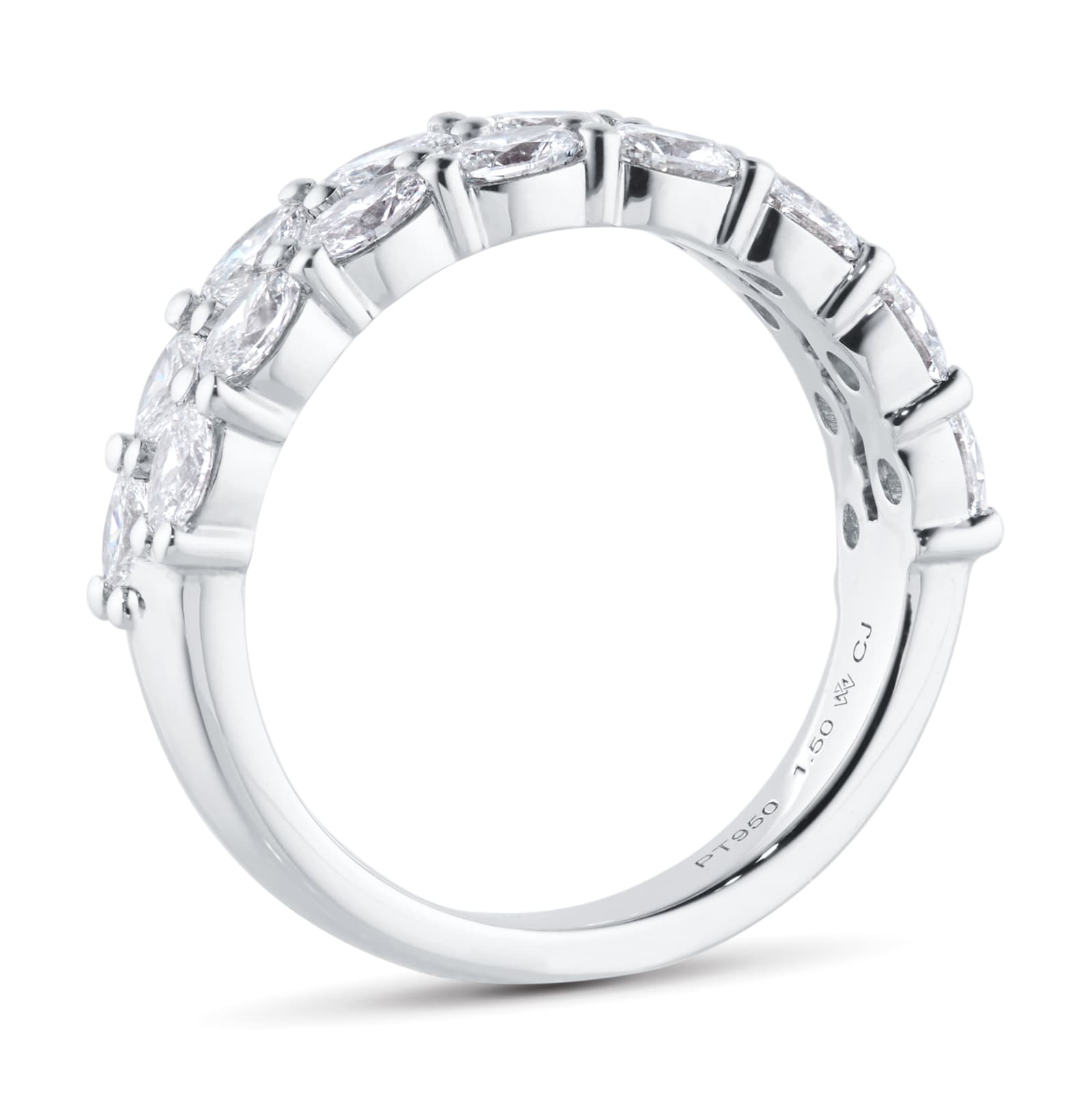 Mappin & Webb Platinum 1.50cttw Oval Cut Diamond Double Row Etenrity Ring Mappin & Webb Platinum 1.50cttw Oval Cut Diamond Double Row Etenrity Ring