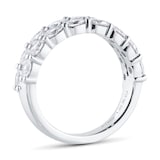 Mappin & Webb Platinum 1.50cttw Oval Cut Diamond Double Row Etenrity Ring