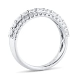 Mappin & Webb Platinum 1.00cttw Brilliant Cut Diamond Triple Row Eternity Ring