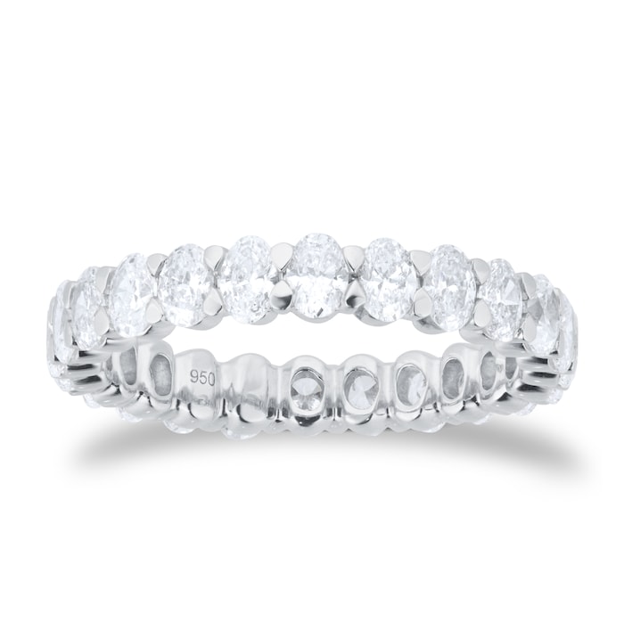 Goldsmiths Platinum 2.00cttw Oval Cut Diamond Full Eternity Ring