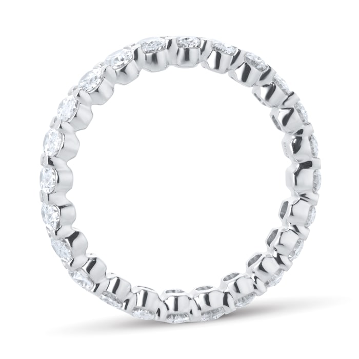 Goldsmiths Platinum 2.00cttw Oval Cut Diamond Full Eternity Ring