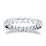 Goldsmiths Platinum 3.00cttw Oval Cut Diamond Full Eternity Ring