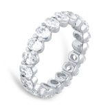 Goldsmiths Platinum 3.00cttw Oval Cut Diamond Full Eternity Ring