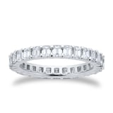 Goldsmiths Platinum 2.00cttw Emerald Cut Diamond Full Eternity Ring