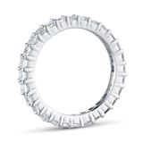 Goldsmiths Platinum 2.00cttw Emerald Cut Diamond Full Eternity Ring