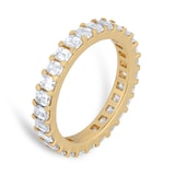 Best Luxury 
18ct Yellow Gold 2.00cttw Emerald Cut Diamond Full Eternity Ring