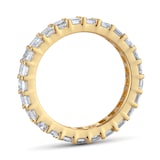 Goldsmiths 18ct Yellow Gold 3.00cttw Emerald Cut Diamond Full Eternity Ring