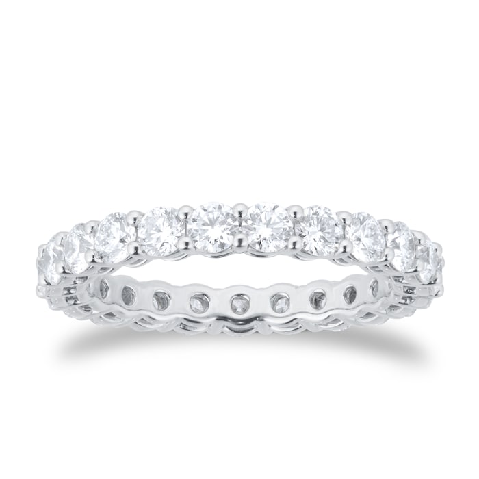 Goldsmiths Platinum 2.00cttw Round Brilliant Cut Diamond Full Eternity Ring