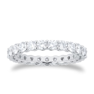 Goldsmiths Platinum 2.00cttw Round Brilliant Cut Diamond Full Eternity Ring