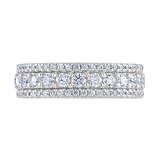 Goldsmiths 9ct White Gold 1.44cttw Triple Row Claw Set Diamond Full Eternity Ring