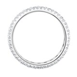 Goldsmiths 9ct White Gold 1.44cttw Triple Row Claw Set Diamond Full Eternity Ring