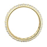 Goldsmiths 9ct Yellow Gold 1.44cttw Triple Row Claw Set Diamond Full Eternity Ring