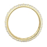 Goldsmiths 9ct Yellow Gold 1.44cttw Triple Row Claw Set Diamond Full Eternity Ring