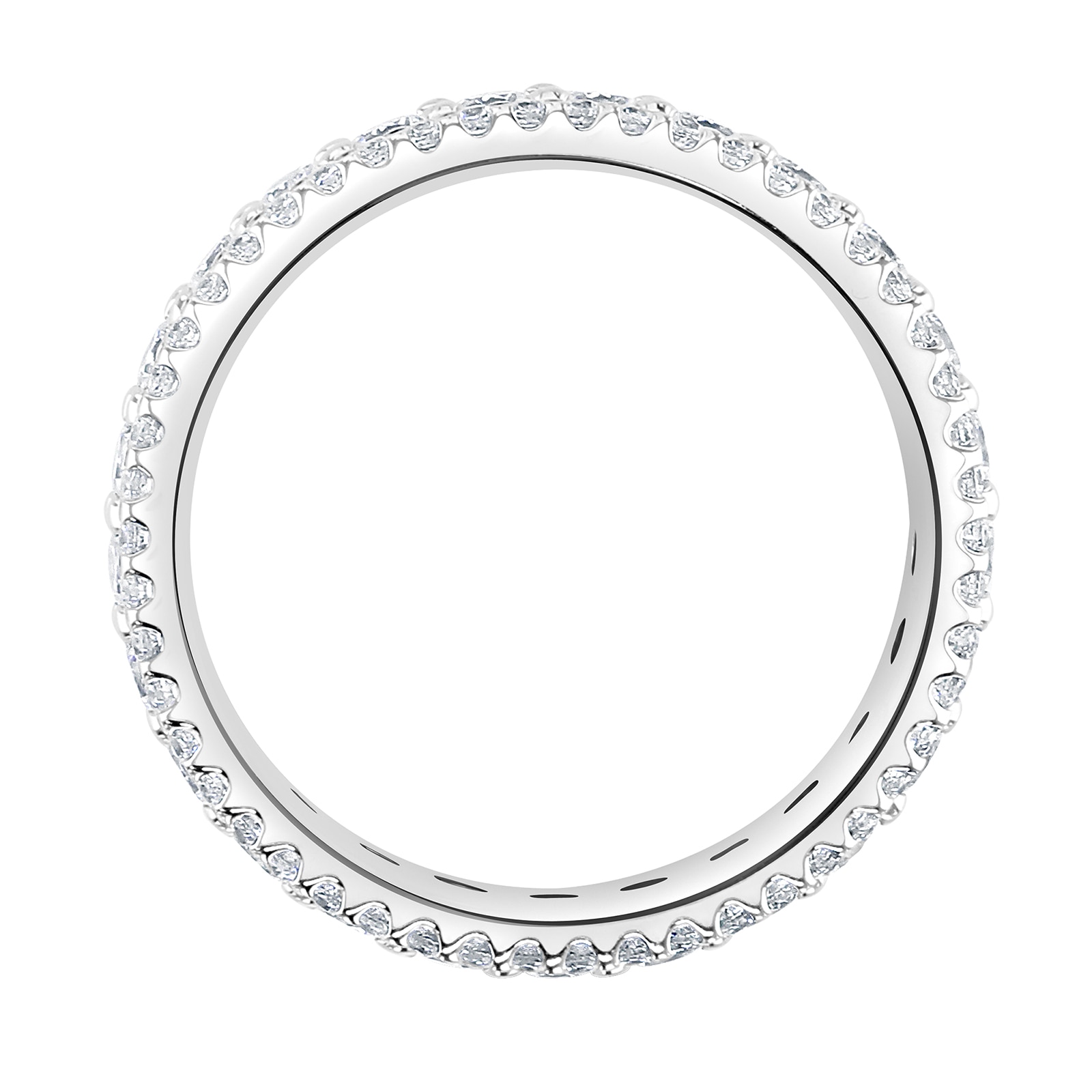 Goldsmiths 9ct White Gold 1.44cttw Triple Row Claw Set Diamond Full Eternity Ring Goldsmiths 9ct White Gold 1.44cttw Triple Row Claw Set Diamond Full Eternity Ring