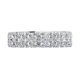 Goldsmiths Platinum 2.00cttw Double Row Claw Set Diamond Full Eternity Ring